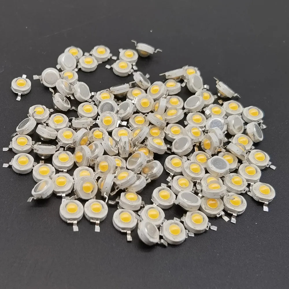 10-1000Pcs LED COB Lamp Chip 1W 3W 3.2-3.6V Input 100-220LM Mini LED Bulb Diode SMD for DIY LED Floodlight Spotlight Downlight