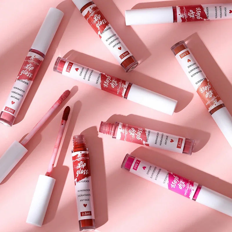 Rose Red Matte Liquid Lipstick Makeup Lip Glaze Moisturizing Waterproof Durable Lip Mud Non-Stick Cup Lip Gloss Makeup Korean