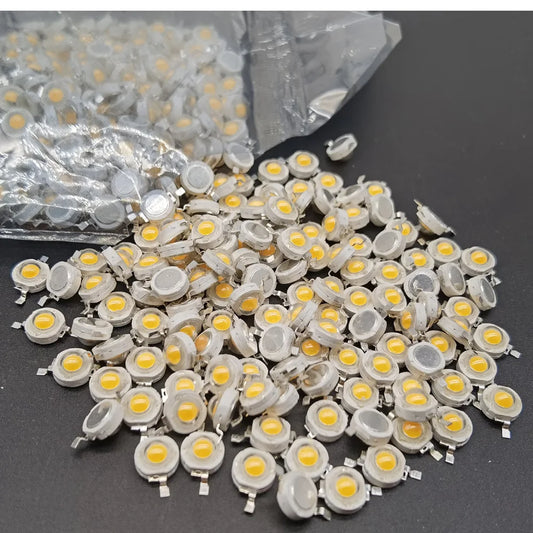 10-1000Pcs LED COB Lamp Chip 1W 3W 3.2-3.6V Input 100-220LM Mini LED Bulb Diode SMD for DIY LED Floodlight Spotlight Downlight