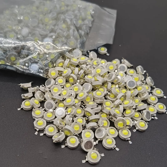 10-1000Pcs LED COB Lamp Chip 1W 3W 3.2-3.6V Input 100-220LM Mini LED Bulb Diode SMD for DIY LED Floodlight Spotlight Downlight